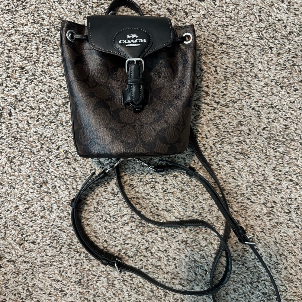 Coach Black and Brown Backpack